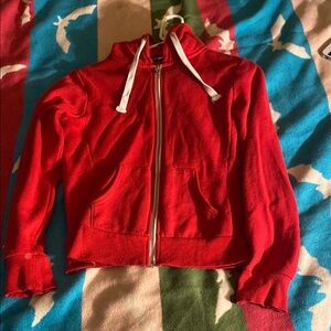 Fashion Nova Red Zip-Up Jacket Sporty Style